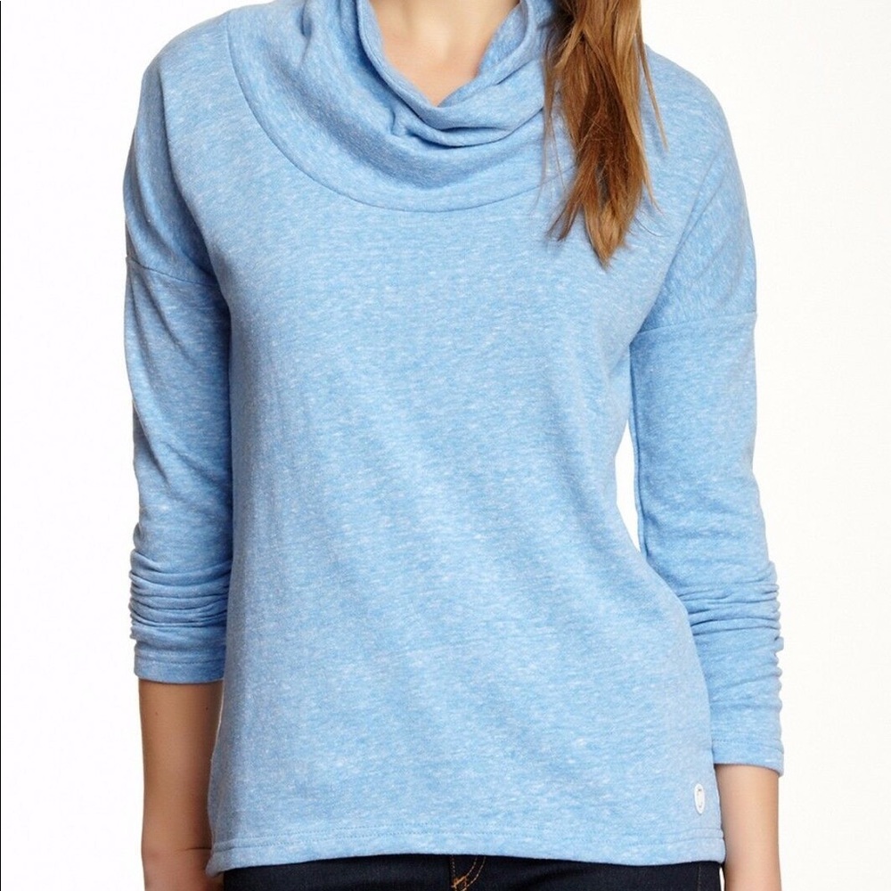 Blue Cowl Neck Sweater